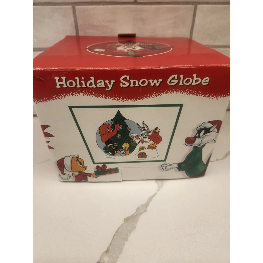 Vtg RareWarner Bros Looney Tunes‎ Bugs Bunny Tweety Gossimer Christmas Snowglobe